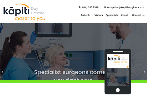 Kapiti Day Surgery website design and build by Ascona