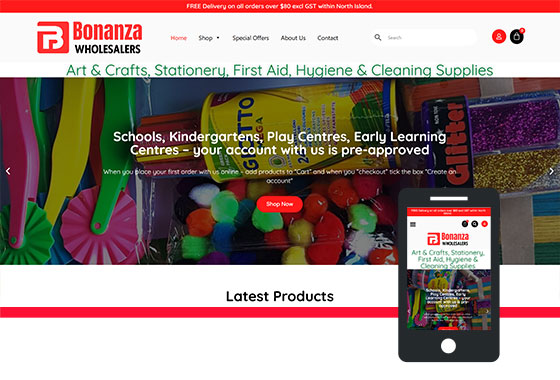 Bonanza Wholesalers - Website by Ascona